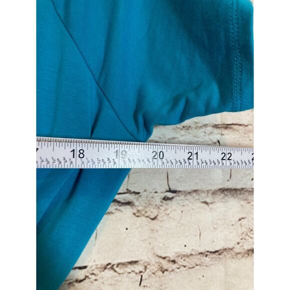 Torrid Callie T-Shirt Dress Womens 2X Teal French Terry Stretch Belted Plus - Picture 9 of 14